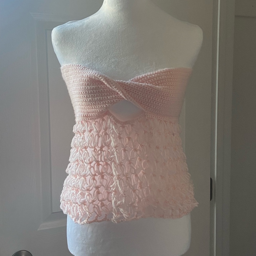 Crochet Twisted Lovers Knot Tube Top